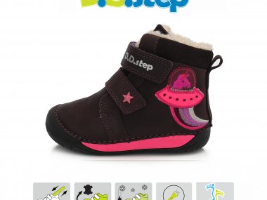 DD Step 070 Barefoot Violet zateplené topánky